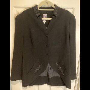 Zelda cocktail hi lo cocktail jacket with Ellen Tracy wide leg slacks